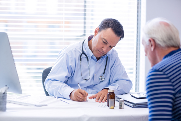 Man undergoing a Stress Blood Pressure Test